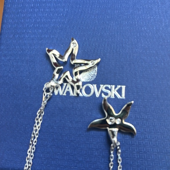 Authentic Swarovski Double Starfish silver necklace - Picture 5 of 7